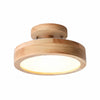 Macaroq Round Ceiling Light – Modern Wood and Acrylic for Bedroom