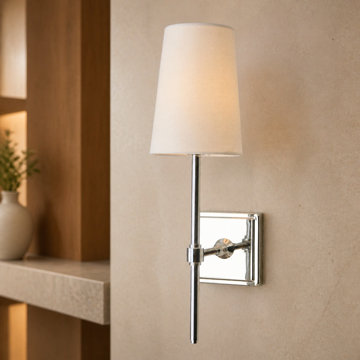 Derlina White Linen Shades Wall Lamp – Retro Metal Multi-Head Lighting Fixture
