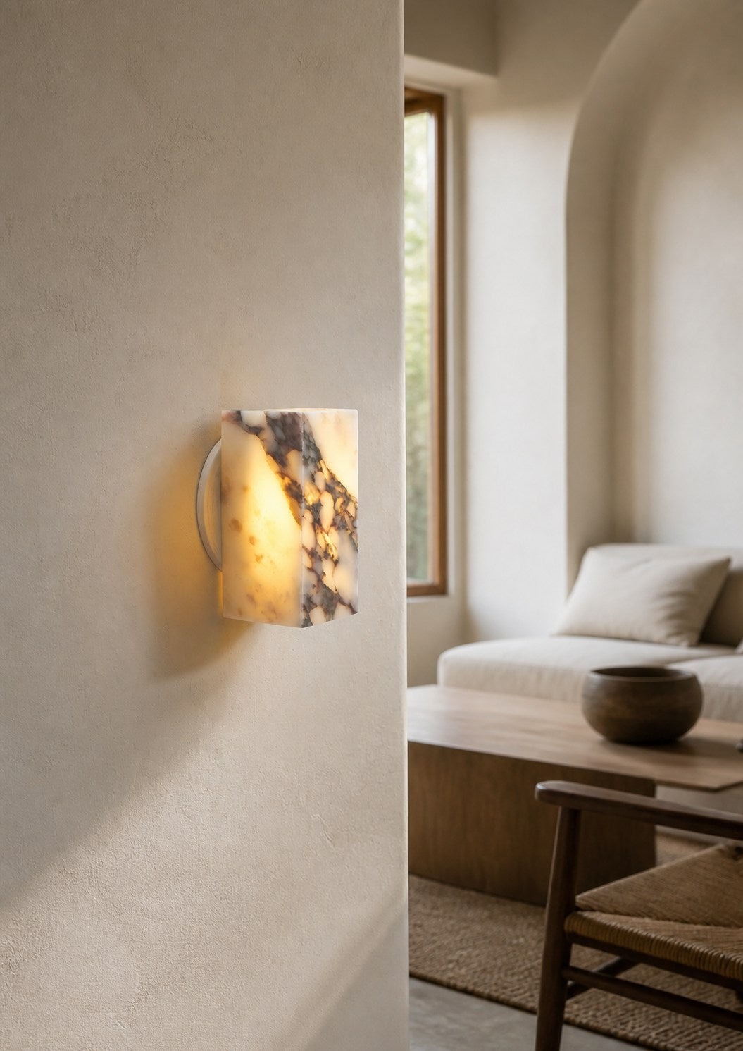 Square Marble Wall Lamp