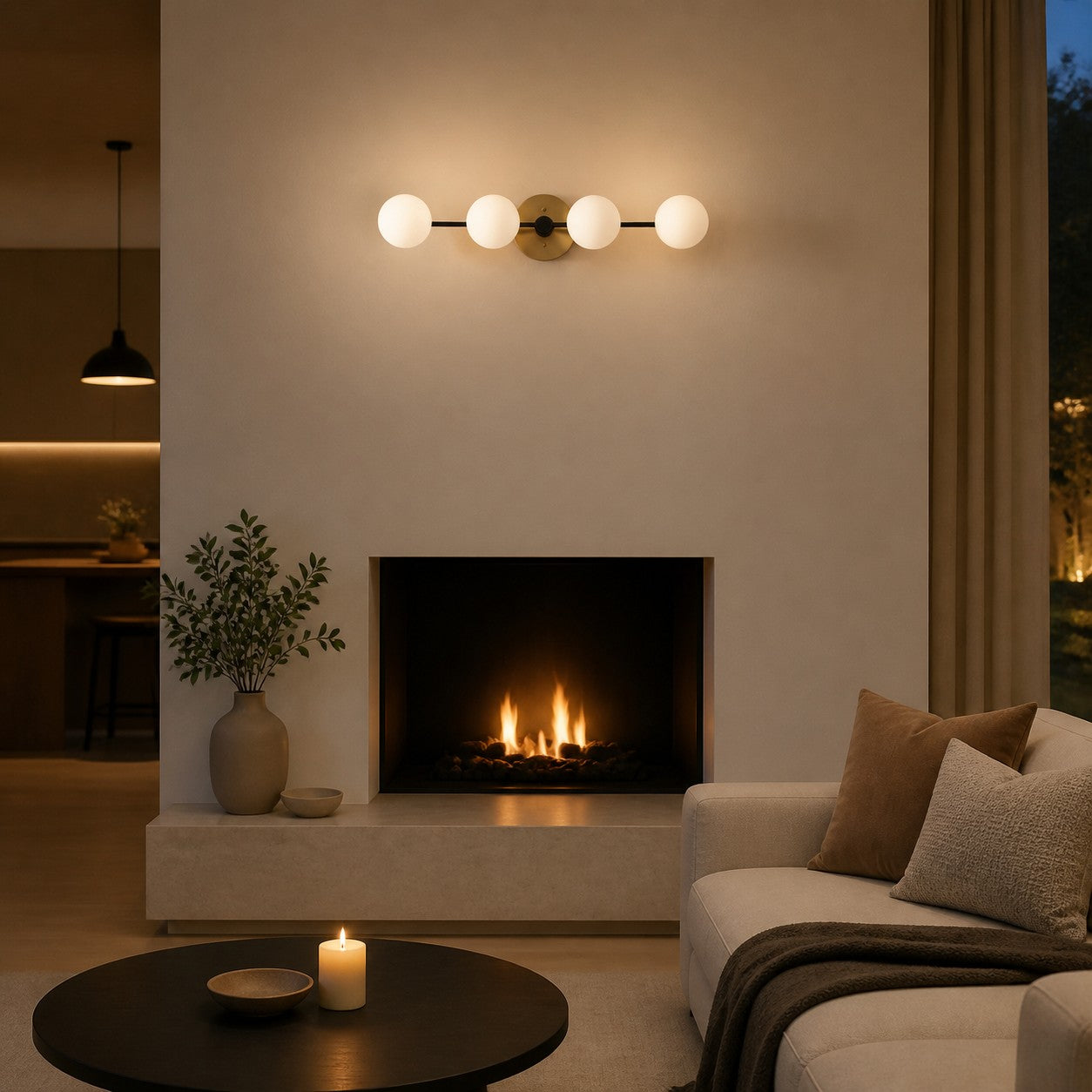 Glorica Glass Long Vanity Light - Modern Minimalist Wall Sconce Design