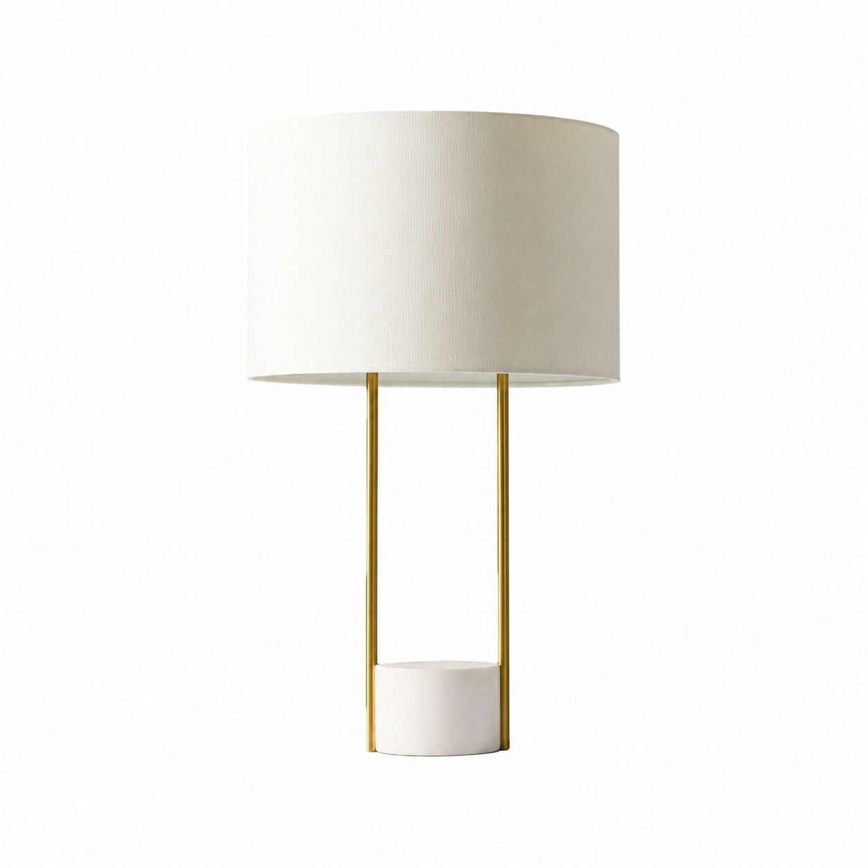 Luma Minimalist Industrial Table Lamp and Floor Lamp – Metal Frame with Soft Fabric Shade for Home and Office