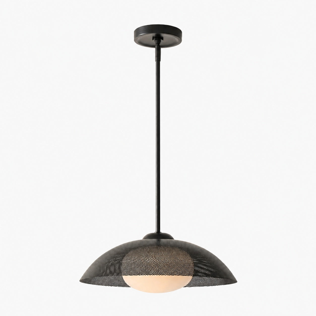 Elorina Pendant Light - Perforated Metal Shade, Champagne Bronze