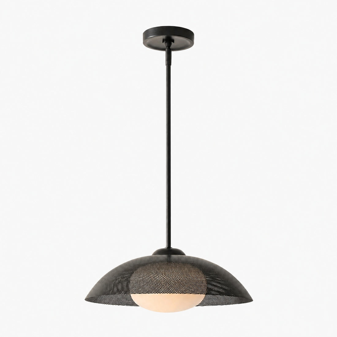 Elorina Pendant Light - Perforated Metal Shade, Champagne Bronze