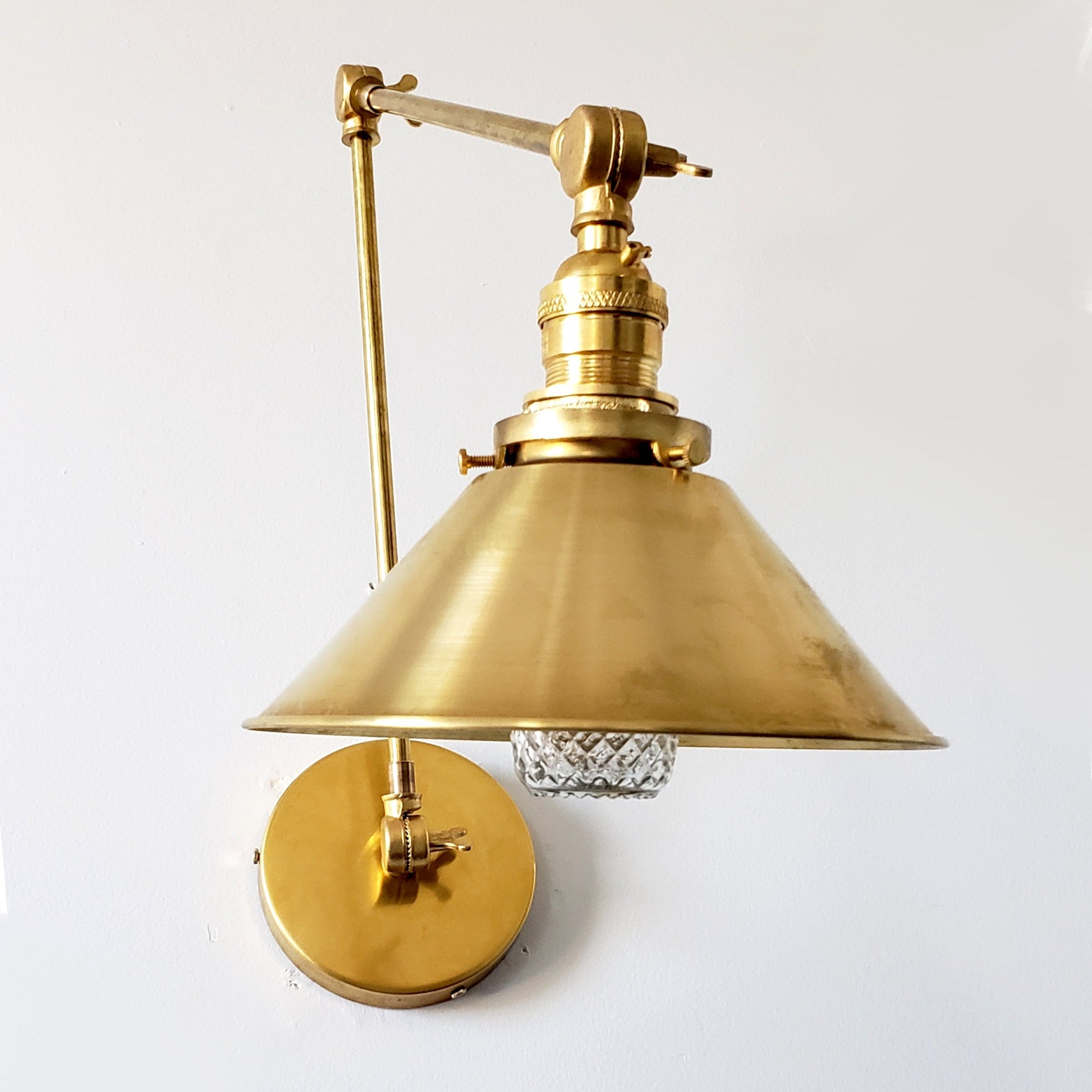 Classic Wall Mounted Cone Adjustable Sconce For Bedroom & Desk