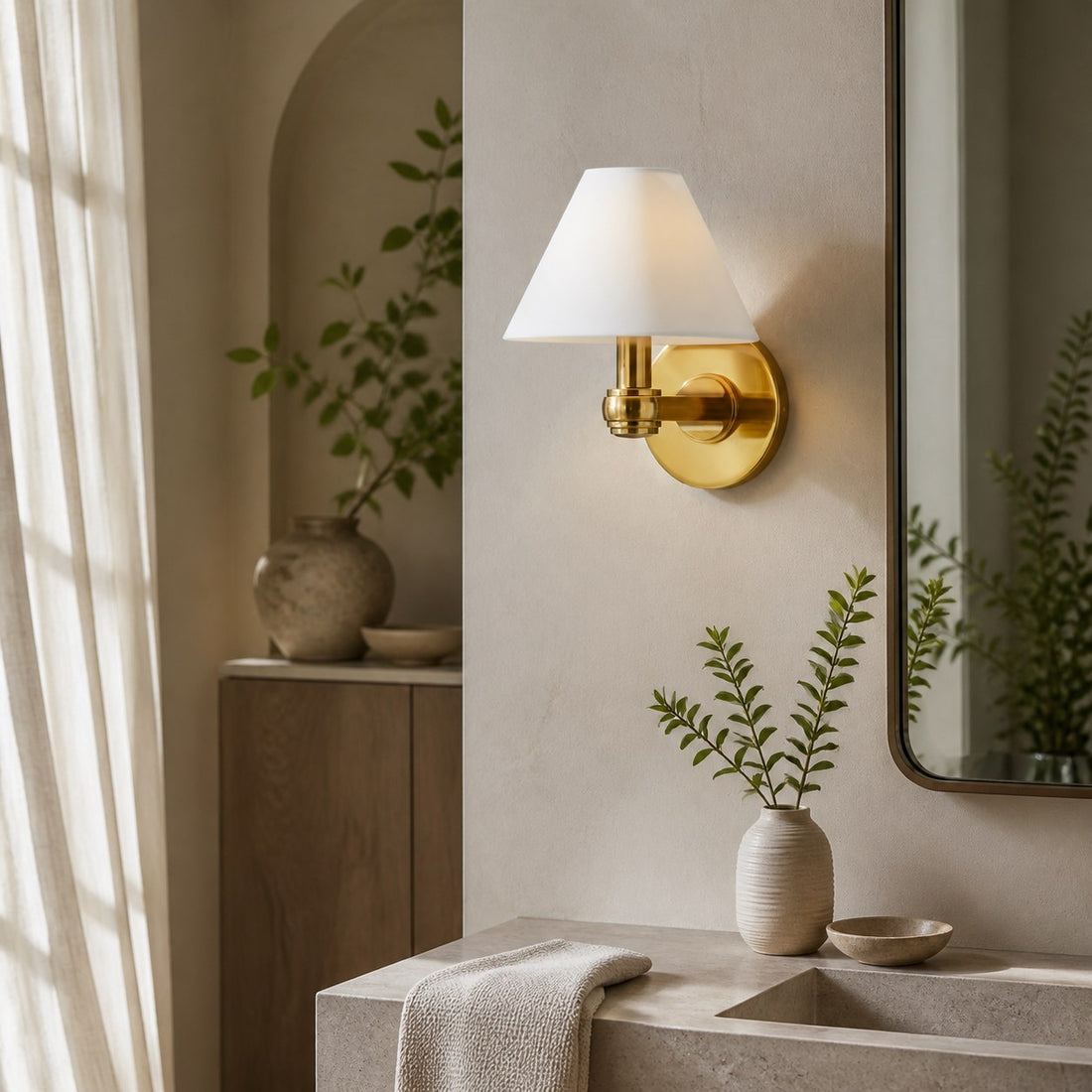 Roven Metal Wall Sconce – Sleek Metal Single or Triple Sconce for Vanity or Bathroom