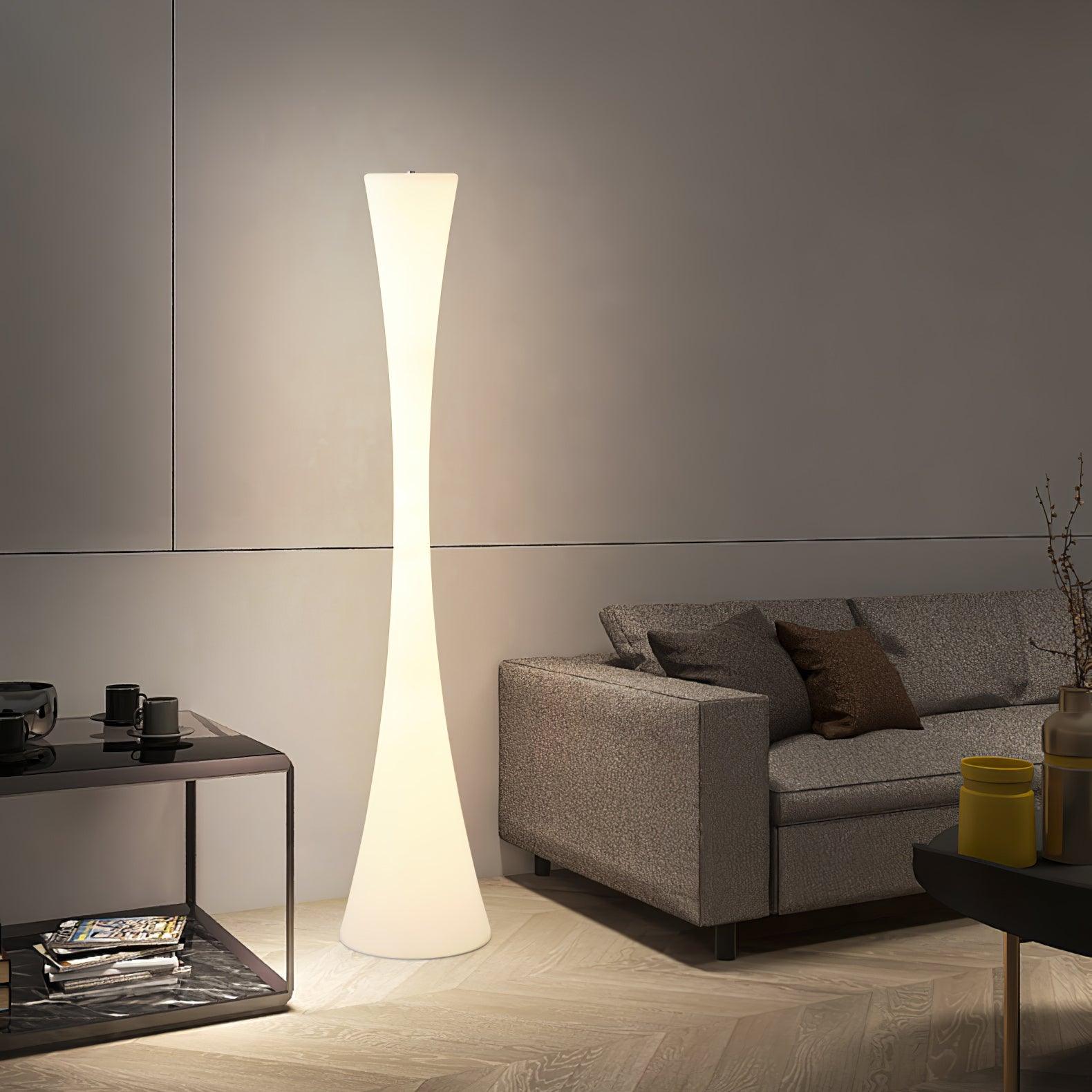 Romantic Simple White Column Floor Lamp