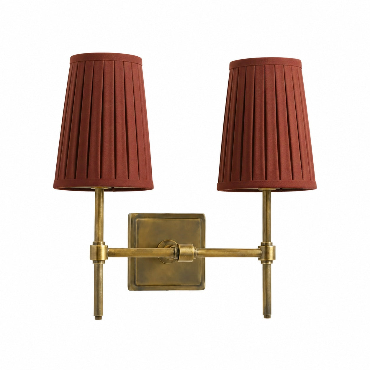 Derlina White Linen Shades Wall Lamp – Retro Metal Multi-Head Lighting Fixture