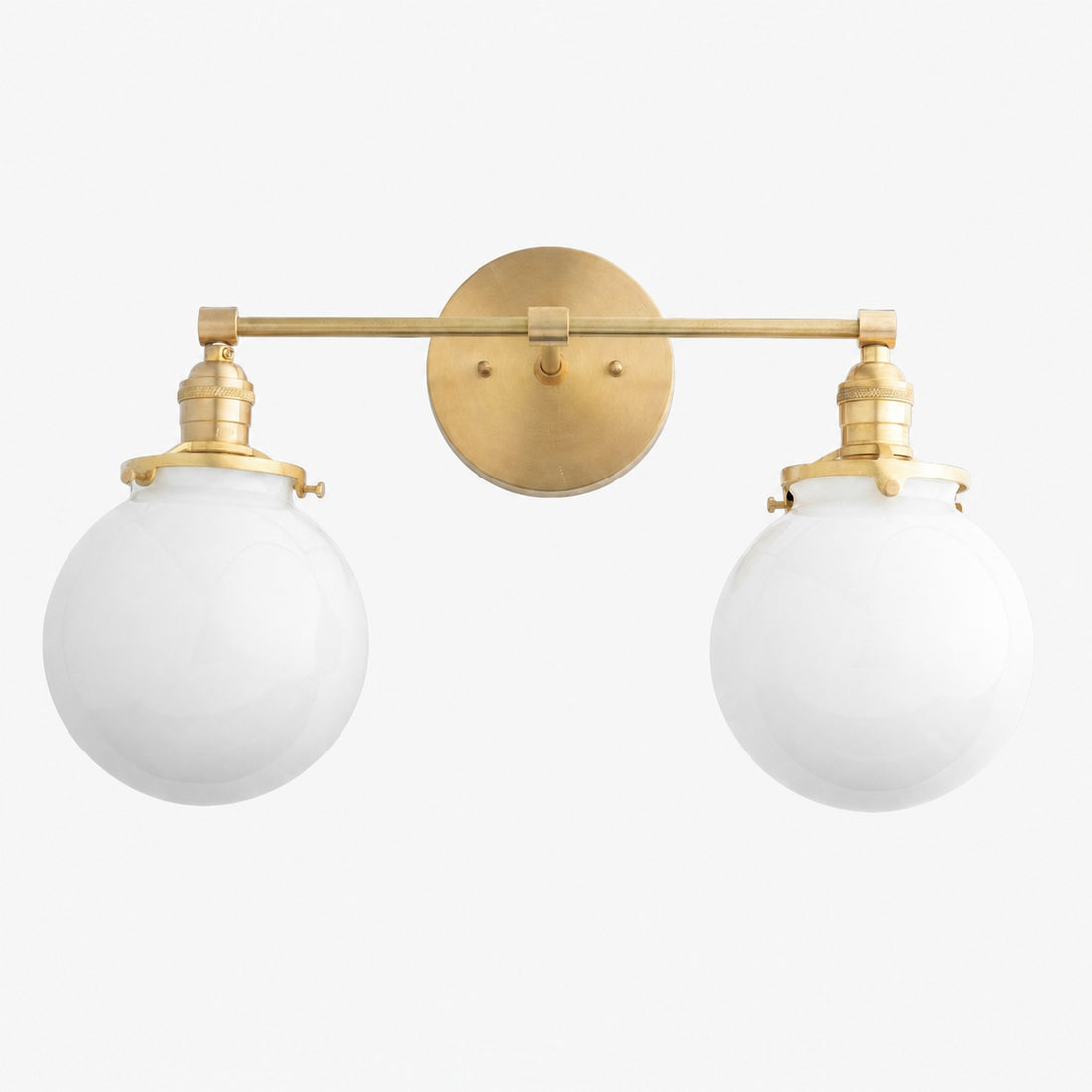 Lumio Globe Glass Globe Vanity Light - Modern Two Light Bathroom Sconce