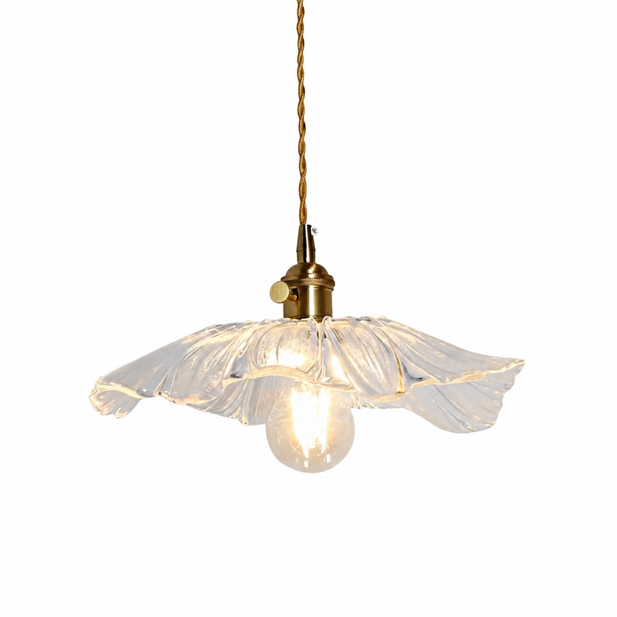 Blossix Elegant Art Pendant Lamp - Glass Flower Shade Design for Living or Dining Room N24