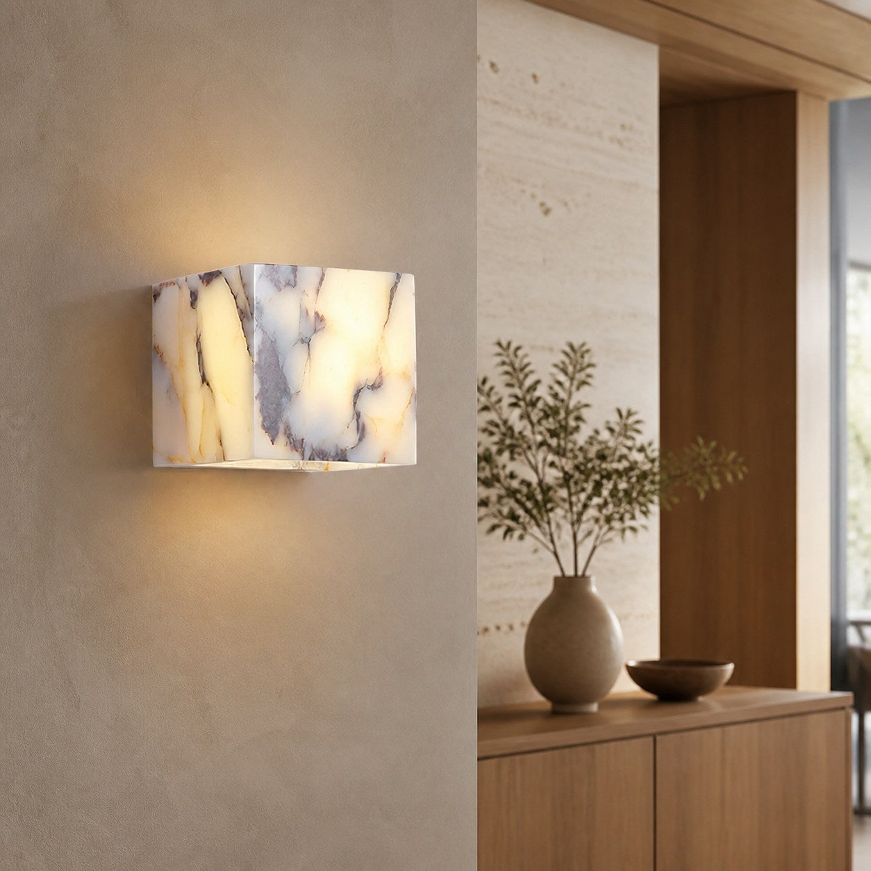 Square Marble Wall Lamp