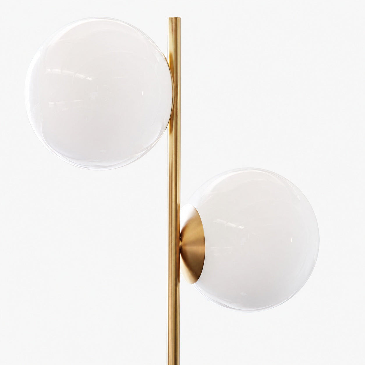 Alessora Sphere Stem Floor Lamp – Metal Frame Marble Base Elegant Lighting