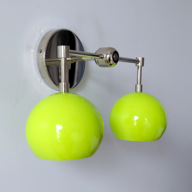 Spring Green Shades Sconce - Double Bubble Pop Vanity Wall Light