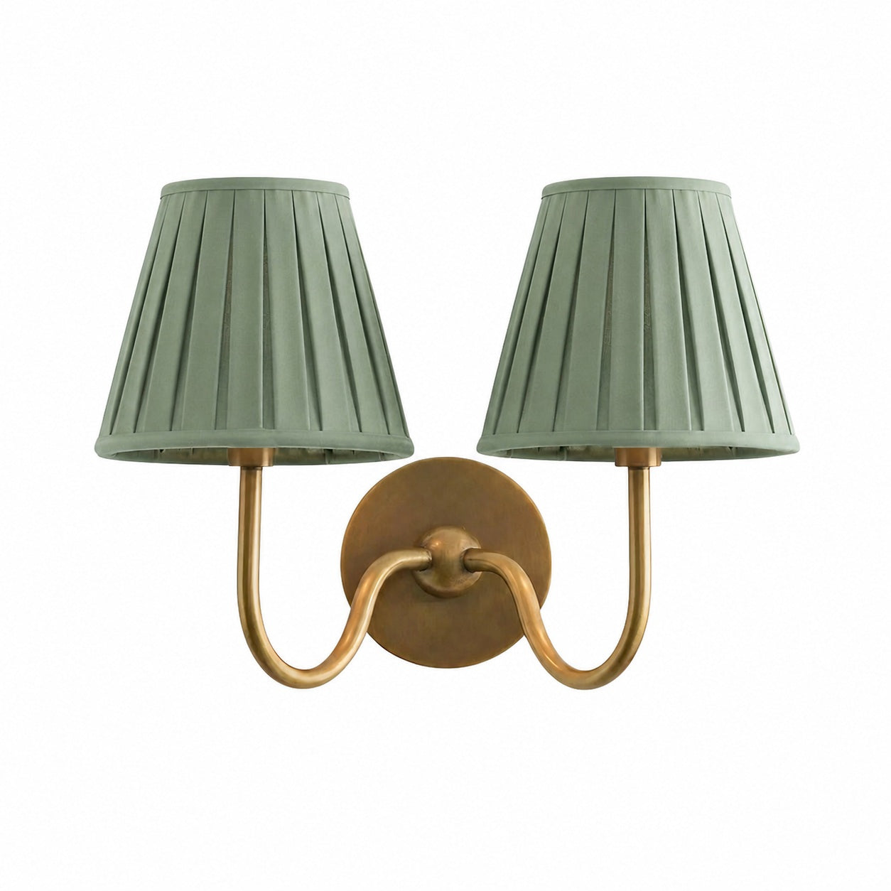 Luvora Vintage Pleated Shade Wall Lamp - Modern Brass Linen Wall Lighting
