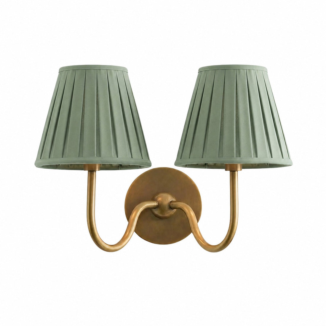 Luvora Vintage Pleated Shade Wall Lamp - Modern Brass Linen Wall Lighting