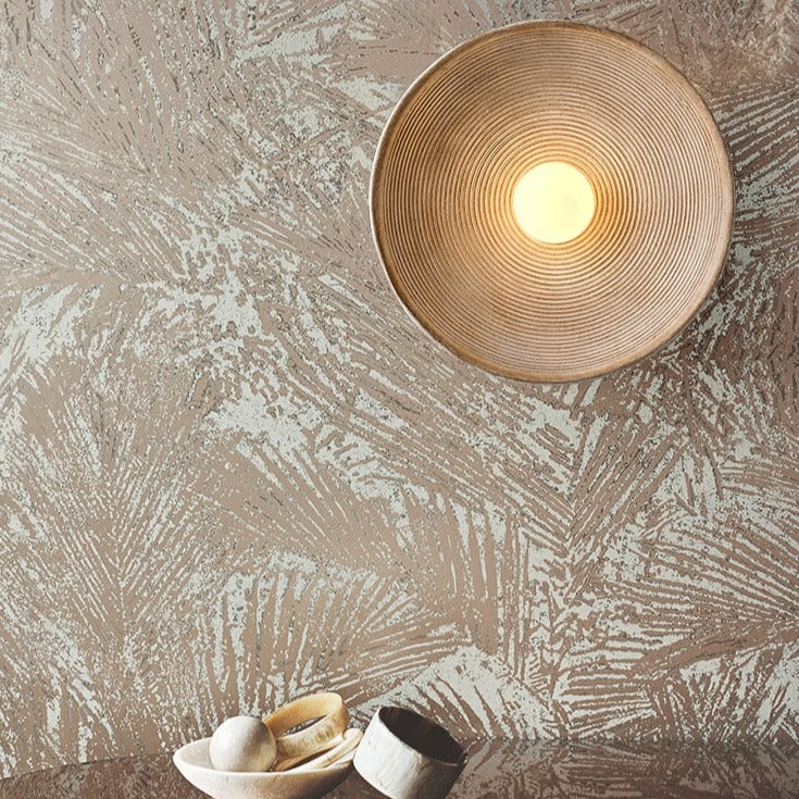 Retro Wabi Sabi Style Round Wall Light For Bedroom
