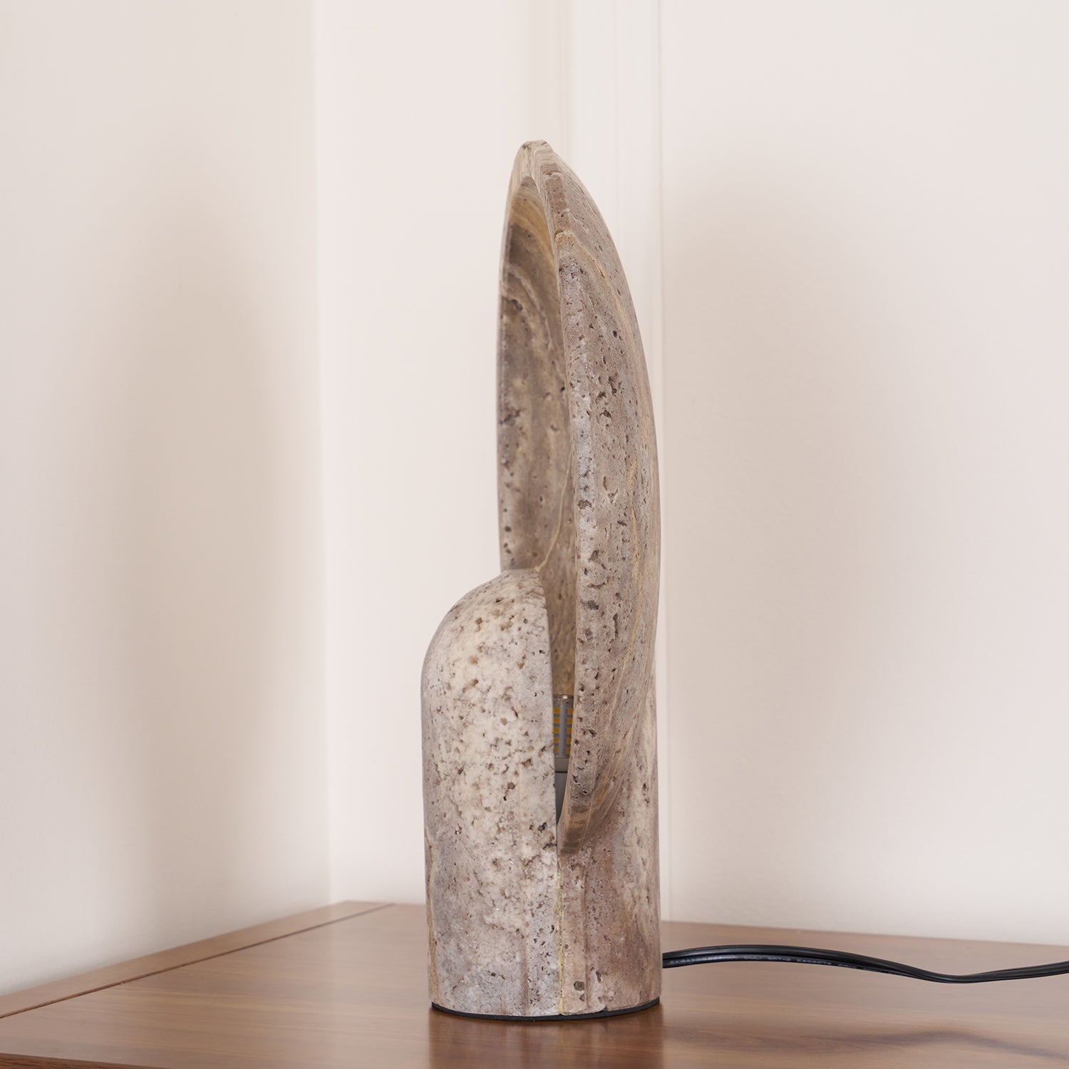 Wabi-sabi Style Eclipse Stone Table Lamp