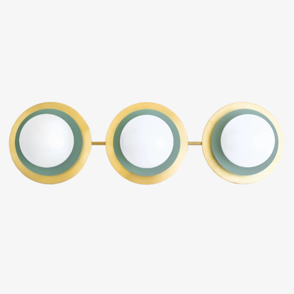 Artivo Layered Brass Globe Light – Versatile Opal Glass Ceiling or Wall Sconce for Stylish Spaces