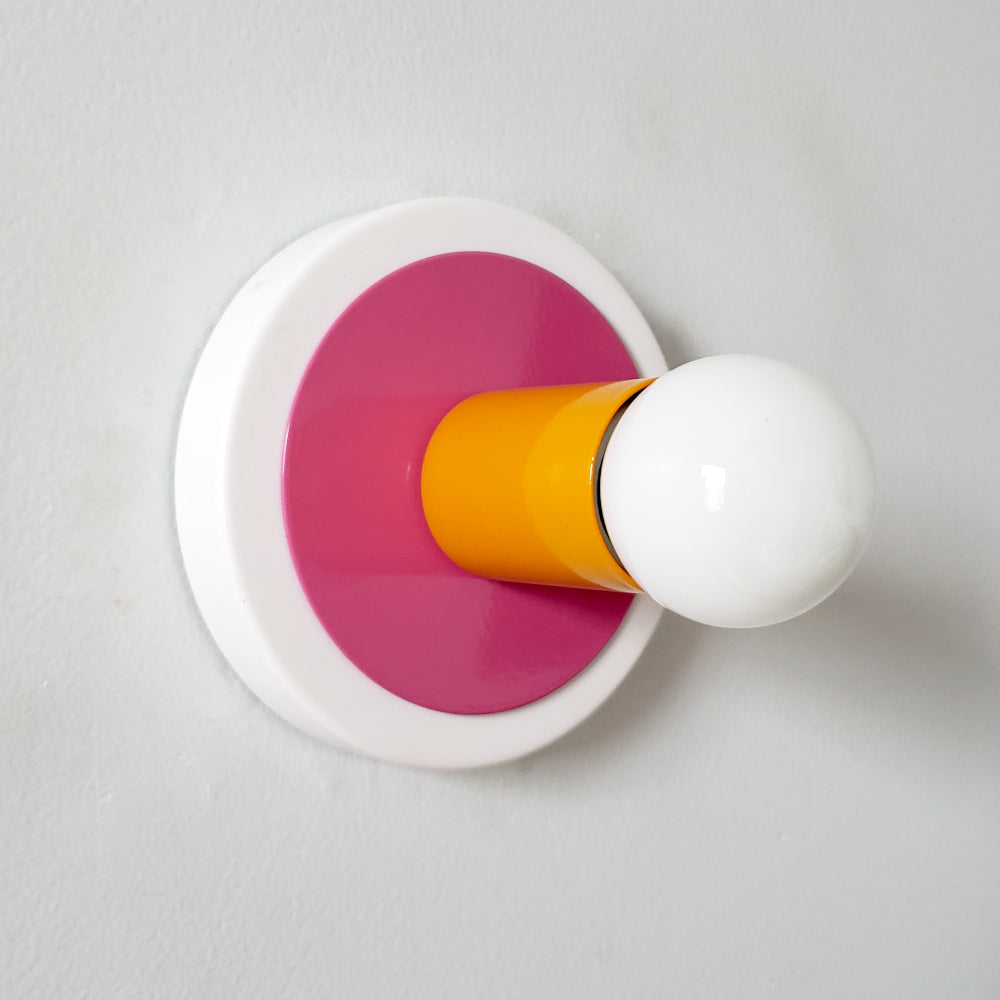 Colorful Wall Sconce - Modern Brass & Chrome Accent Lighting Fixture