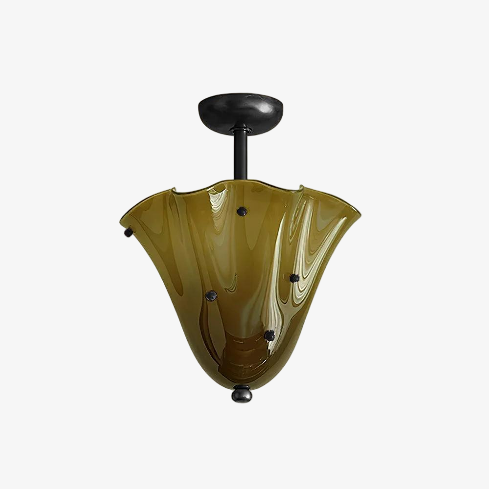 Bellina Decorative Glass Ceiling Light - Modern Sculptural Flush Mount