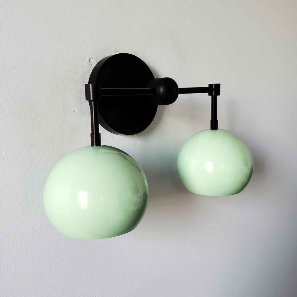 Spring Green Shades Sconce - Double Bubble Pop Vanity Wall Light