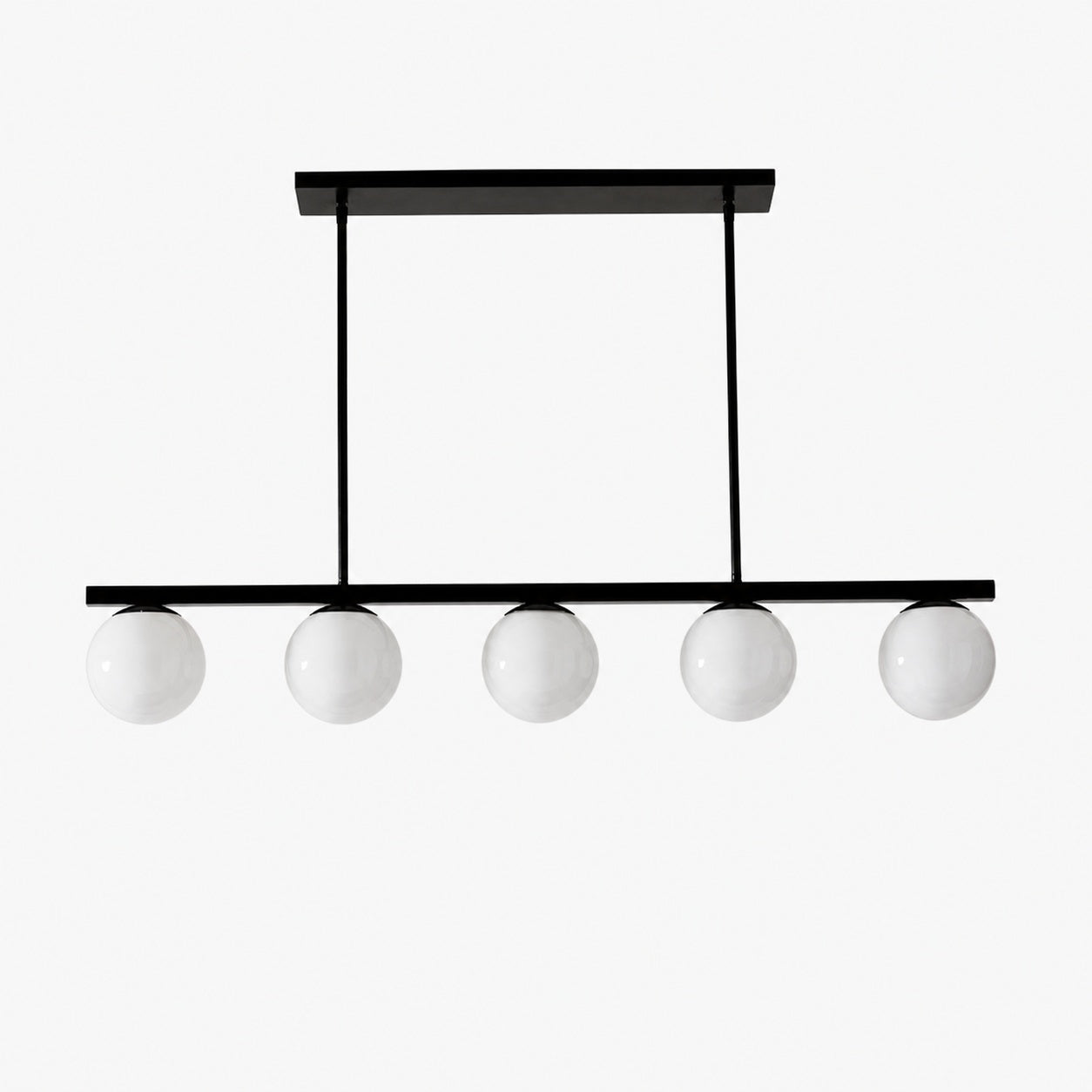 Brelia Round Light Chandelier - Modern Milk Glass Globe Ceiling Light