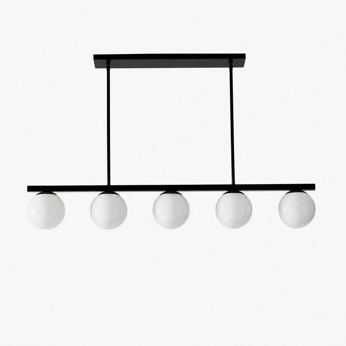 Brelia Round Light Chandelier - Modern Milk Glass Globe Ceiling Light