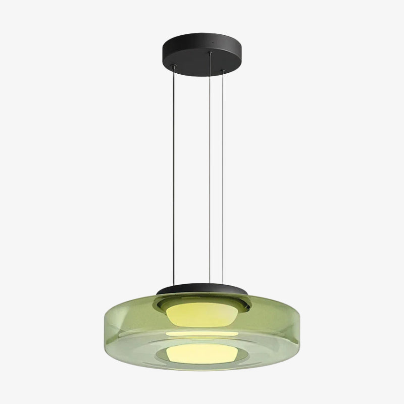 Nora Contemporary Multi-Layer Glass Pendant Lamp - Adjustable Hanging Light for Living Room or Kitchen Island