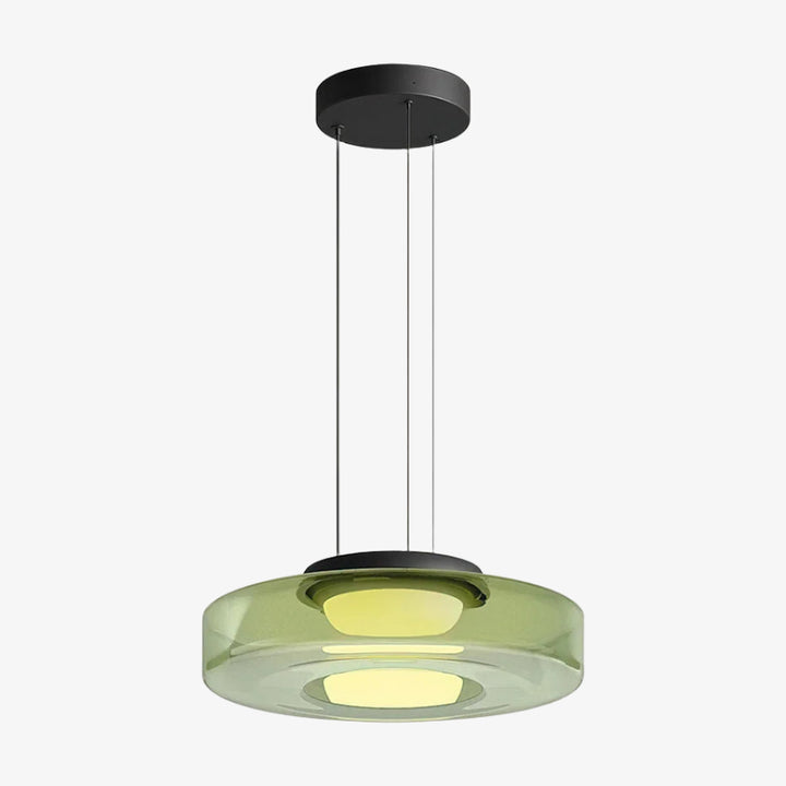 Nora Contemporary Multi-Layer Glass Pendant Lamp - Adjustable Hanging Light for Living Room or Kitchen Island