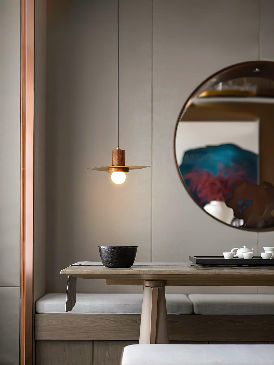 Walnut Copper Jupiter Pendant Lamp