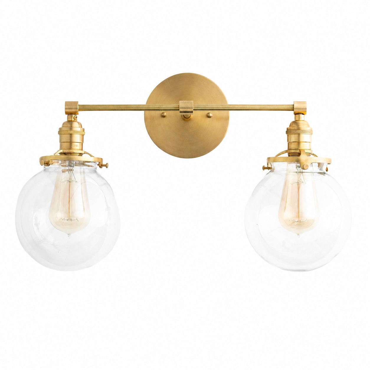 Lumio Globe Glass Globe Vanity Light - Modern Two Light Bathroom Sconce