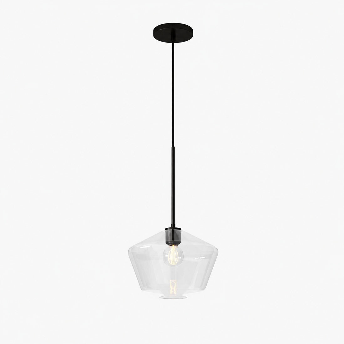 Merin Transparent Glass Sculpture Geometric Chandelier