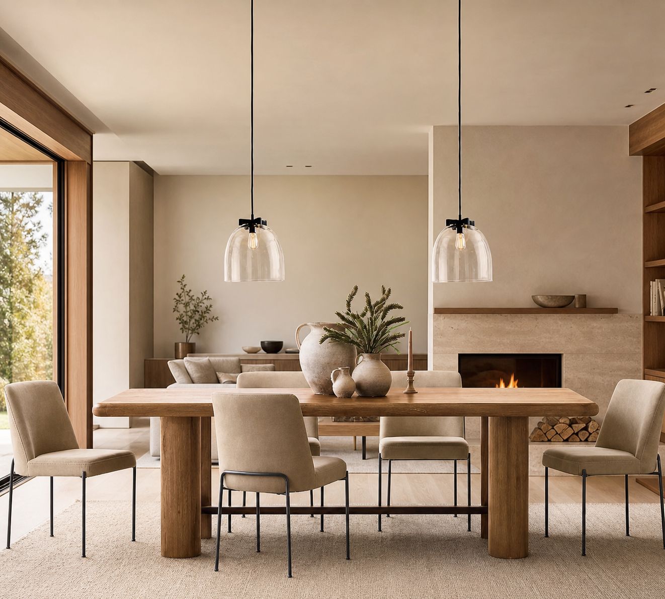 Auria Metal Brass Pendant Lighting - Vintage Finish with Glass Shade