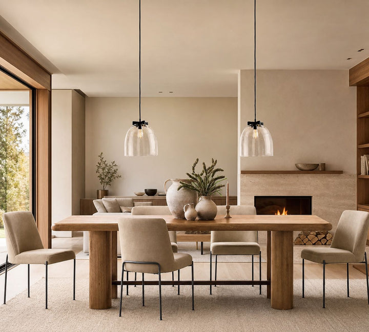 Auria Metal Brass Pendant Lighting - Vintage Finish with Glass Shade