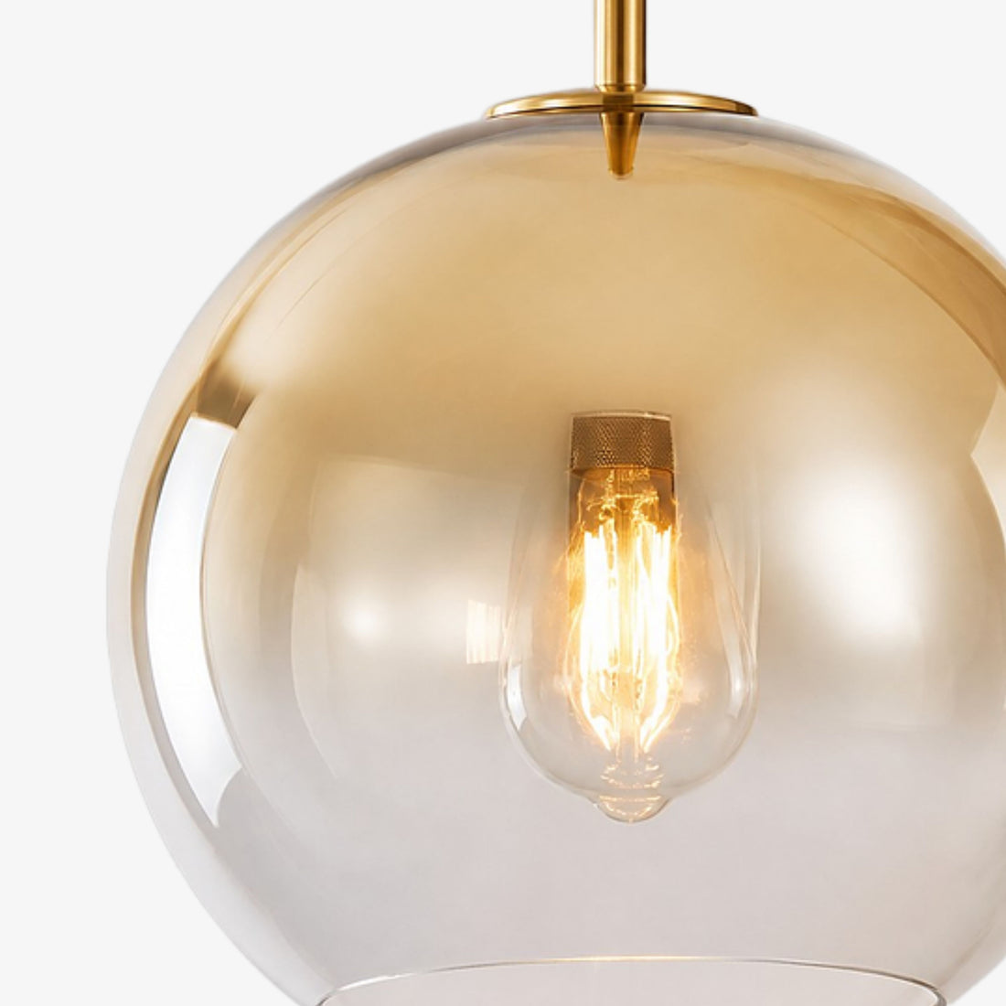 Gradient Gold globe shade detail