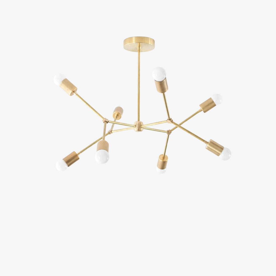 Lumen Geometric Art Deco Chandelier – Modern Ceiling Light for Dining or Living Spaces