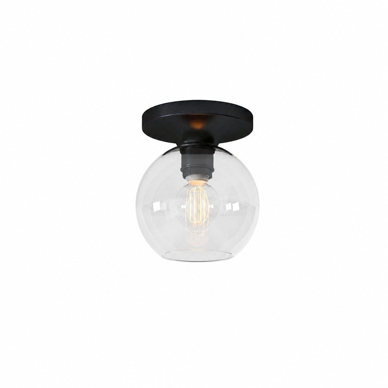 Selvion Modern Globe Pendant Light - Damp-Rated Bathroom Lighting - Luxe Glass Shade