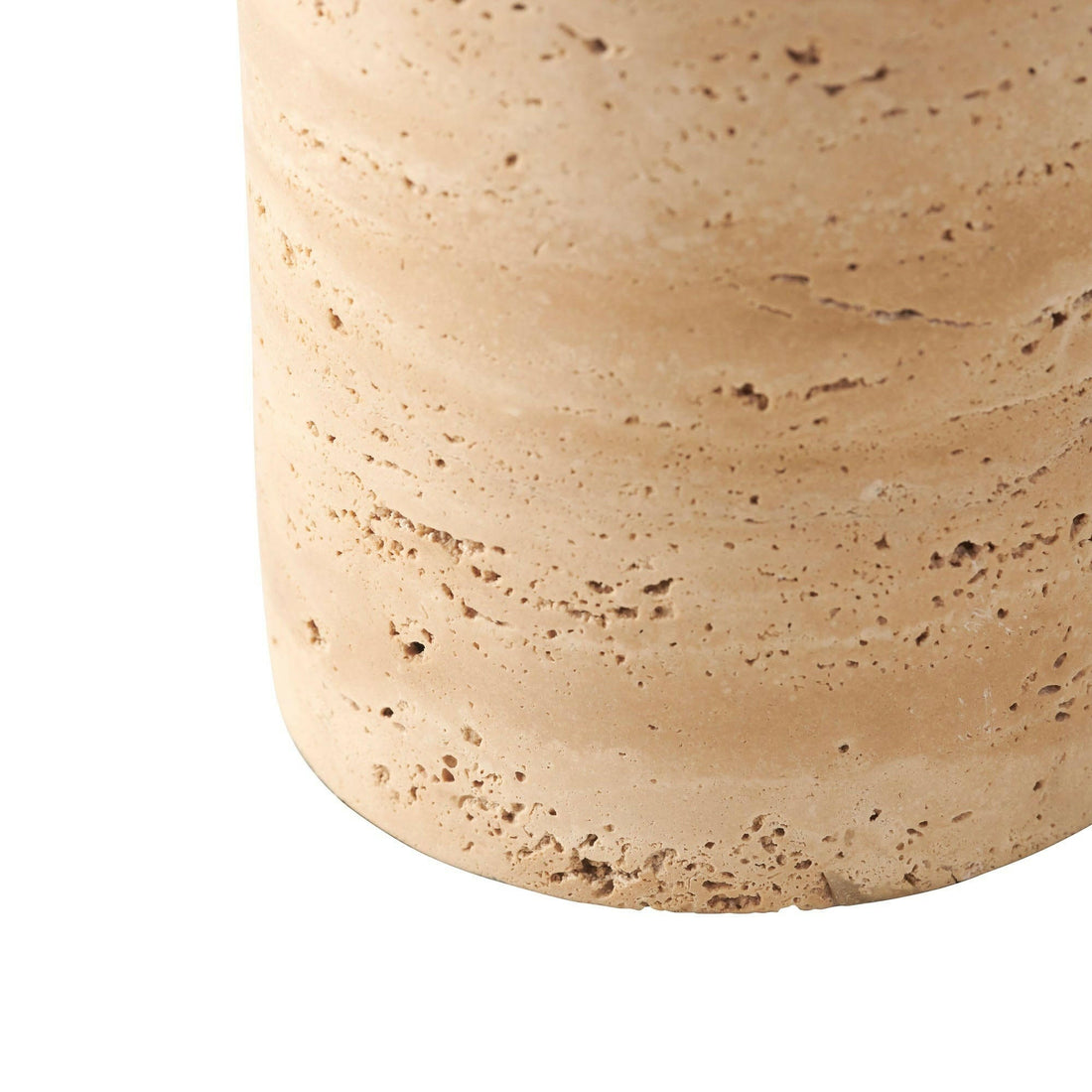 Modern Minimalist Travertine Base Glass Orb Table Lamp