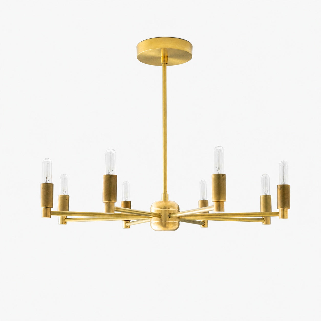 Mobilux Line Modern Chandelier - 8 Arm Mid Century Hanging Light