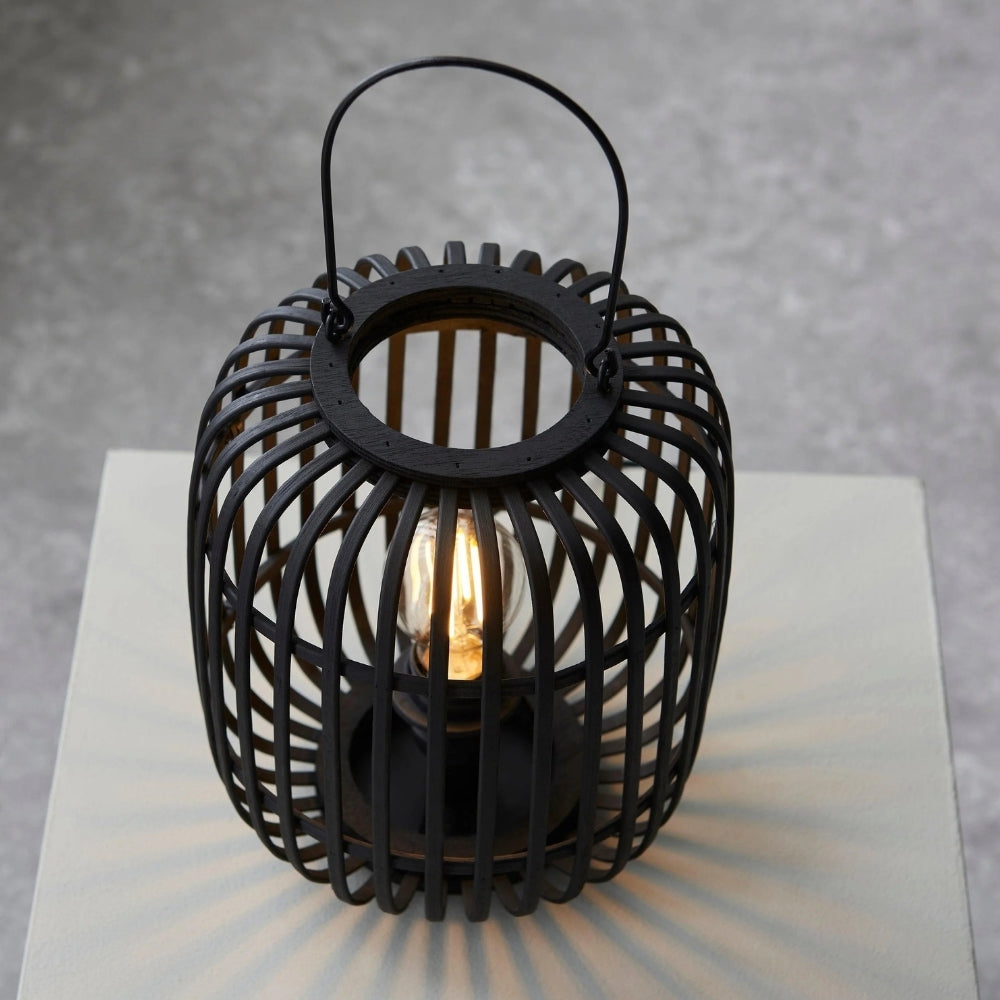 Yumeko Ambient Table Lamp - Open Bamboo Cage Design Stylish and Eco Friendly for Living & Bedroom