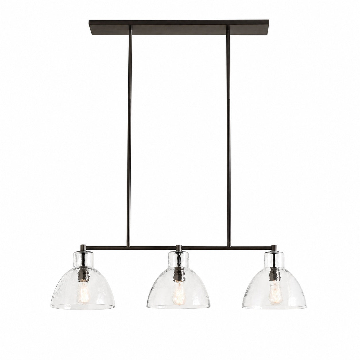 Glavira Recycled Glass Linear Chandelier - Elegant Modern Lighting