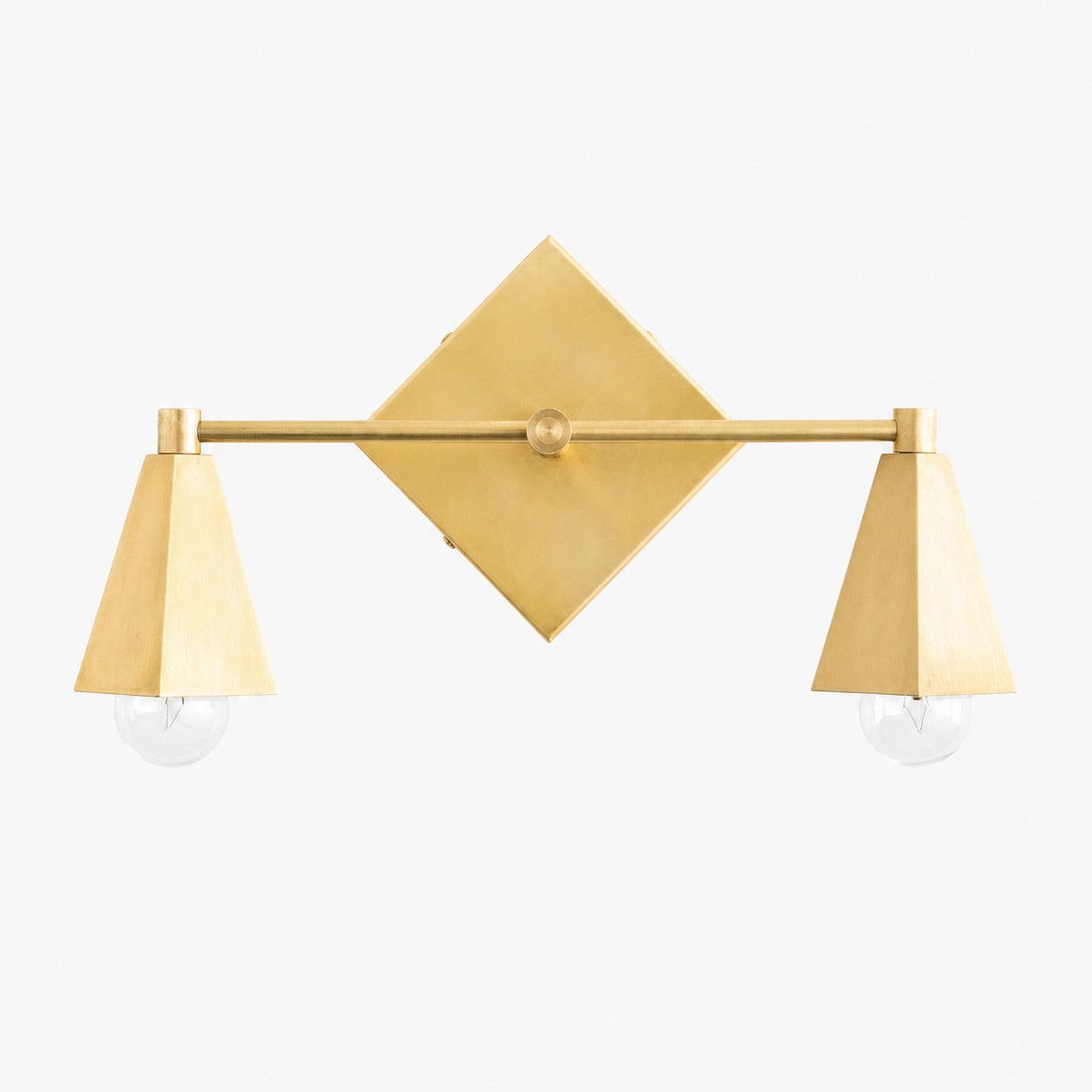 Ornato Luxe Geometric Vanity Light - Solid Brass Art Deco Bathroom Lighting