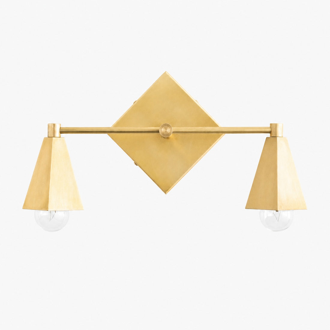 Ornato Luxe Geometric Vanity Light - Solid Brass Art Deco Bathroom Lighting