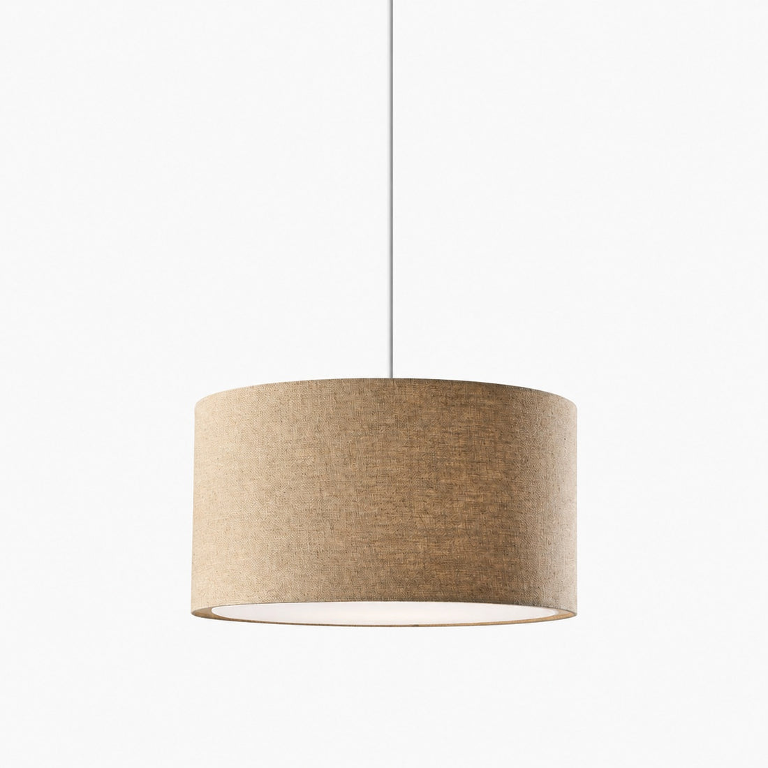 Dumora Fabric Drum Shade Pendant Light - Linen Design Hanging Light
