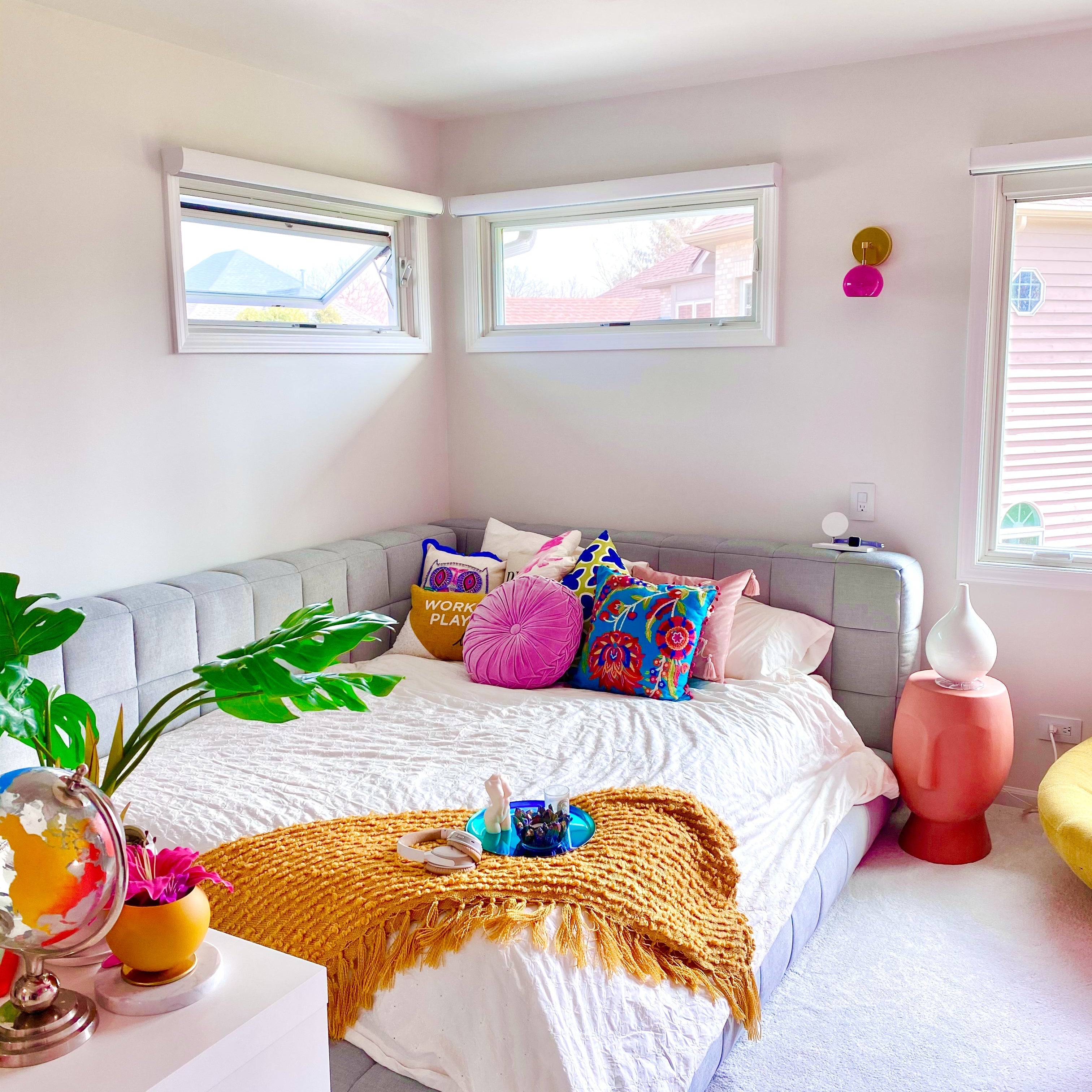 Modern Accent Soft Pink Globe Shade Wall Sconce