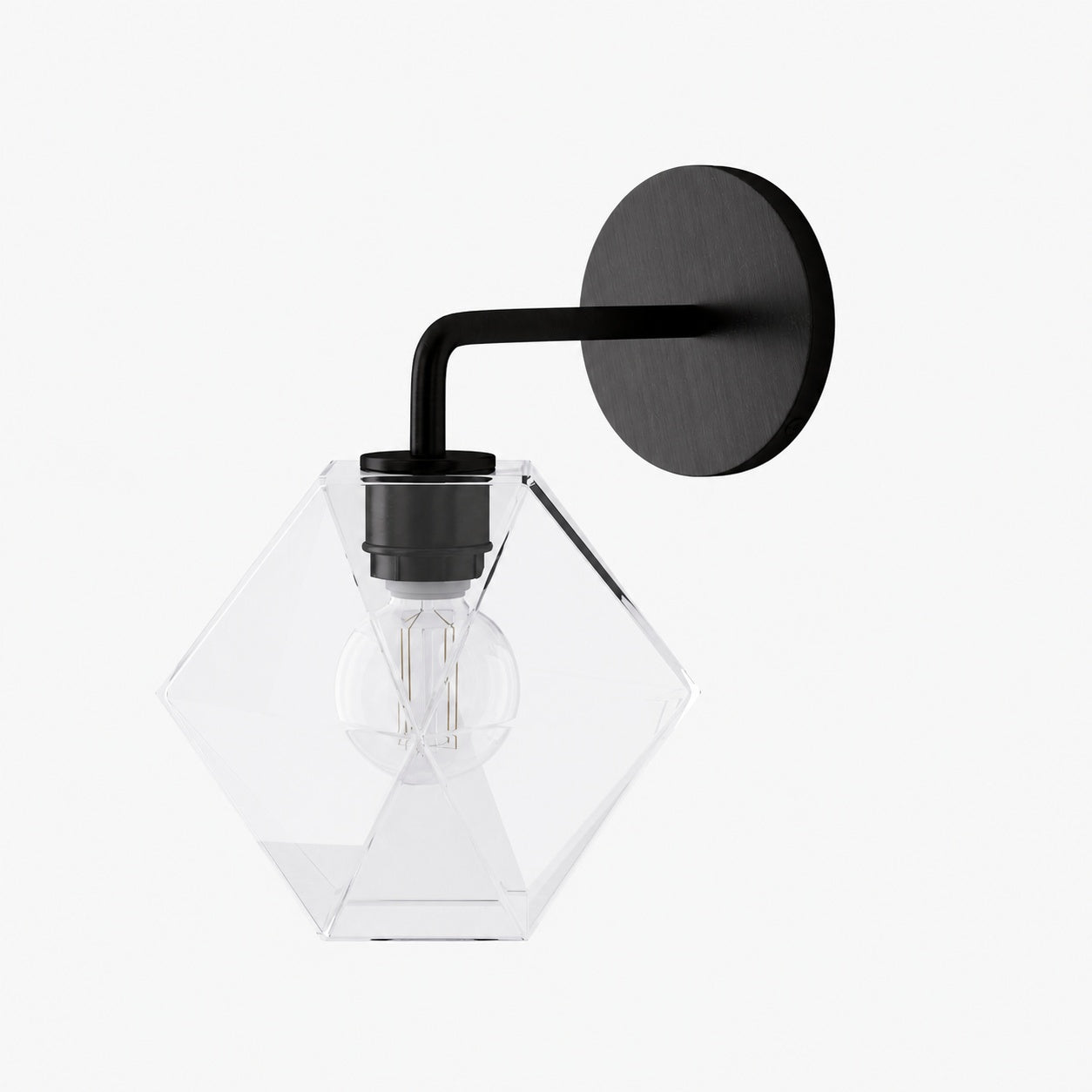 Talvior Geometric Modern Bathroom Sconce - Faceted Shade Light in Luxe Finishes