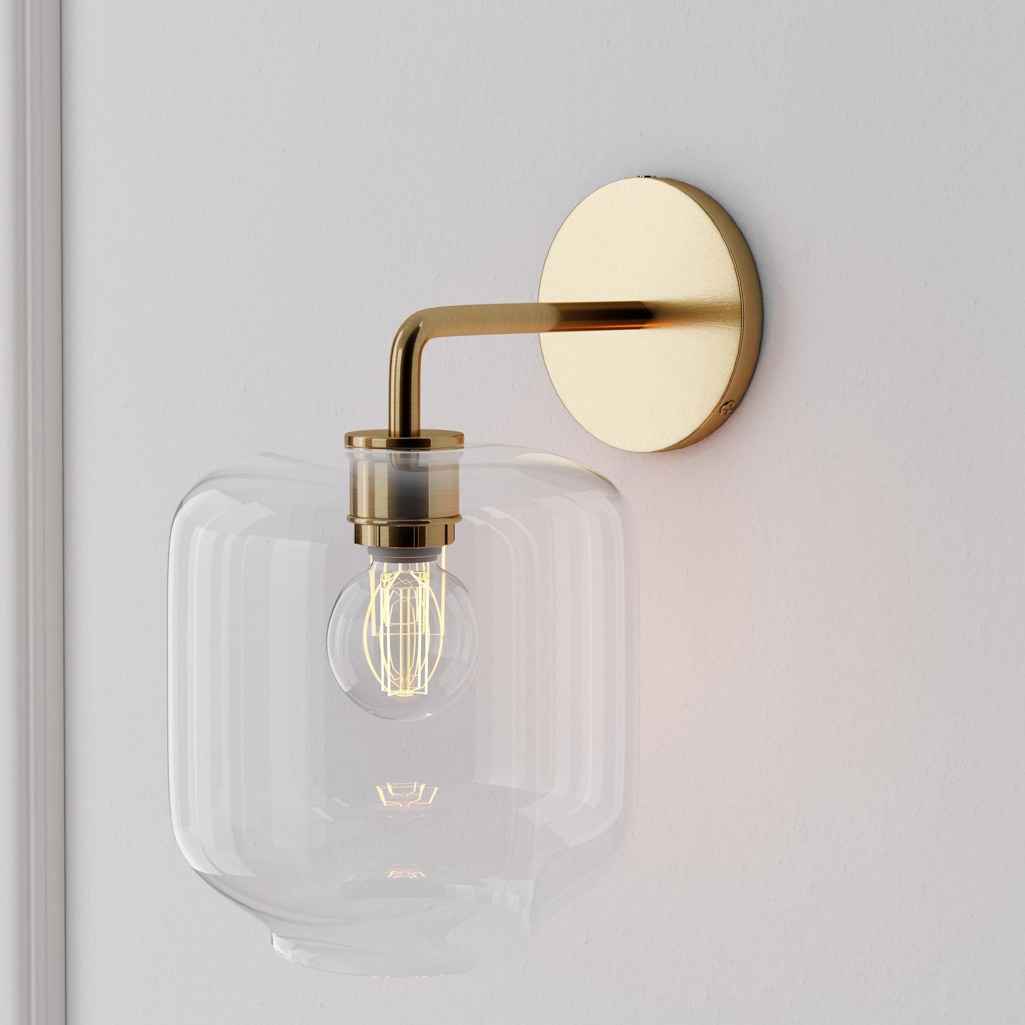Lumivelle Pebble Sconce - Stylish Wall Light - Glass & Metal, Energy Efficient