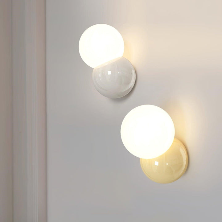 Double Ball Mandarin Duck Color Wall Sconce