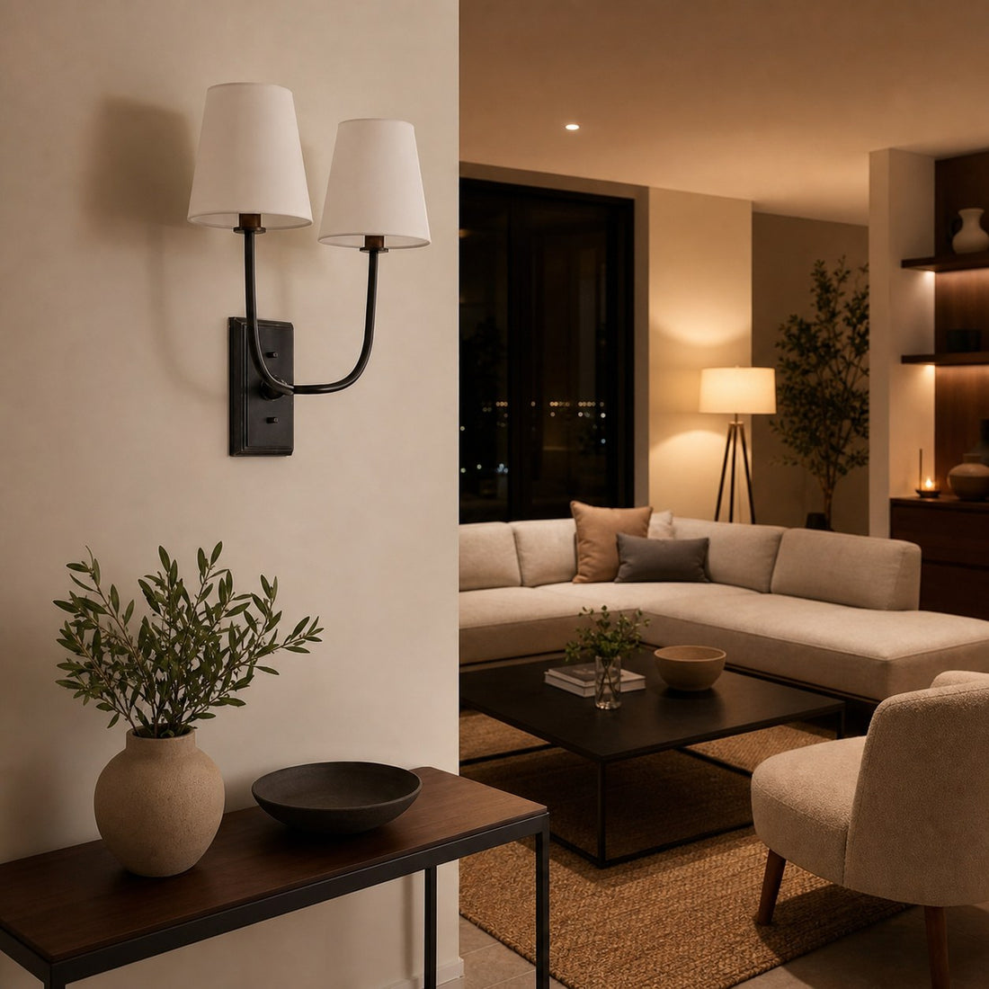 VistaGlow Industrial Metal Wall Lamp - Modern Double Sconce