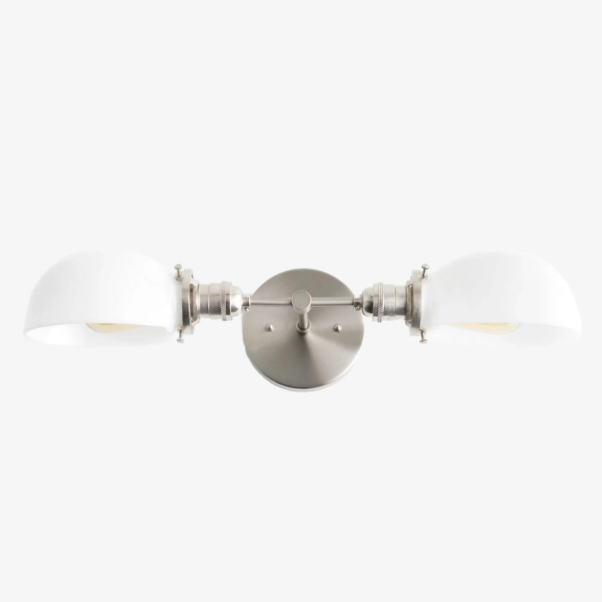 Luminara Luxury Opal Glass Dual Vanity Fixture – Multi Finish Wall Sconce for Mirror Lighting