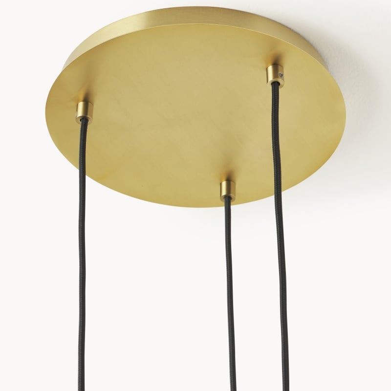 Glissora Hanging Light - Sculptural Cluster Design Tinted Glass and Metal for Entryway